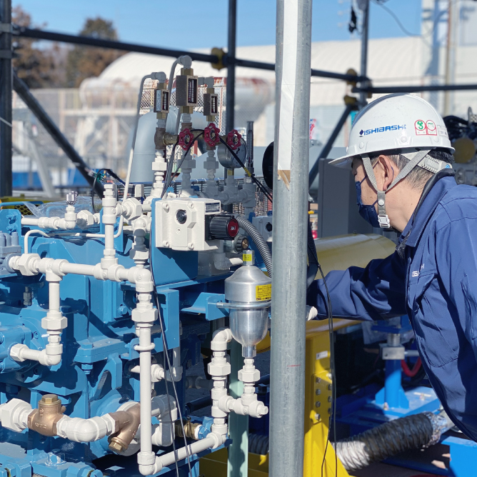 マスプロダクツ型 雨水排水 ポンプ用減速機の 開発
