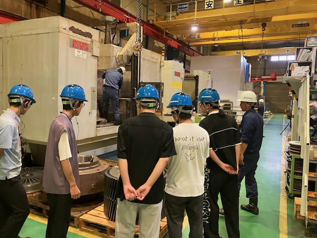 風力発電用の製品に関する内容を中心に工場案内
